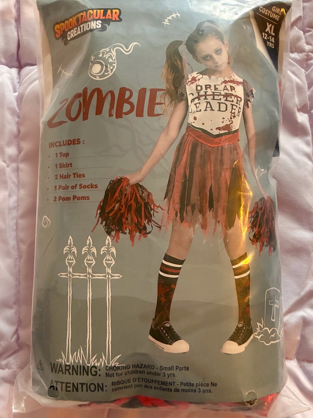 next Girls' Zombie Cheerleader Costume - Red & Black